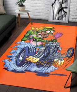 Rat Fink Racing Hot Rod Rug
