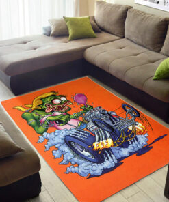 Rat Fink Racing Hot Rod Rug