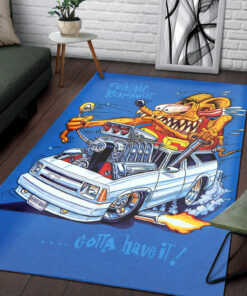 Chevy Rat Fink Gotta Have It Hot Rod Rug