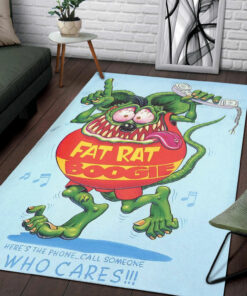 Rat Fink Fat Rat Boogie Hot Rod Rug