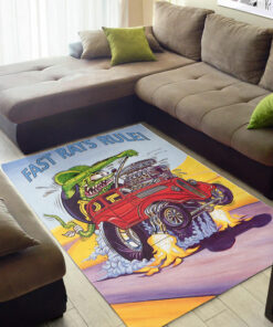 Rat Fink Fast Rats Rule Area Rug