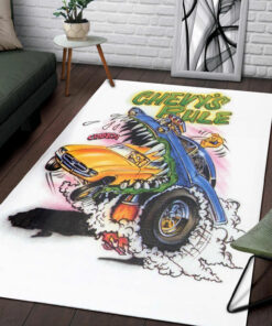 Rat Fink Chevys Rule Rug