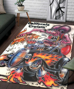 Rat Fink Big Daddy California Cruisin Rug