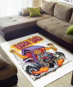 Rat Fink Born Bad Hot Rod Rug