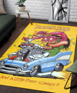 Beyond Nuts A Little Past Crazy Hot Rod Car Race Rat Fink Rug