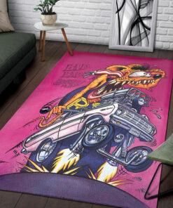 Rat Fink Big Daddy Bad Bad Doggy Rug