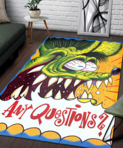 Rat Fink Any Questions Area Rug