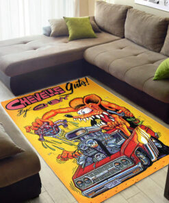 Chevelle Guts By Chevy Hot Rod Rat Fink Rug