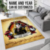 Personalized Name And Year Tattoo Studio Rug