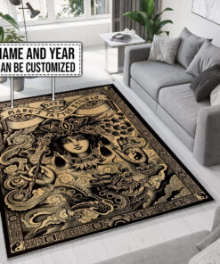 Personalized Tattoo Studio Women And Dragon Rug