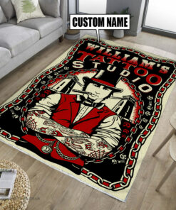 Personalized Men Tattoo Studio Rug