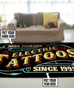 Personalized Electric Tattoo Rug