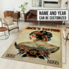 Personalized Old School Flapper Tattoo Rug