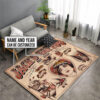 Personalized Vintage Old School Tattoo Rug