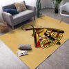 Love Thy Neighbor Brass Knuckles Tattoo Rug