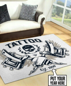 Personalized Tattoo Skull Rug