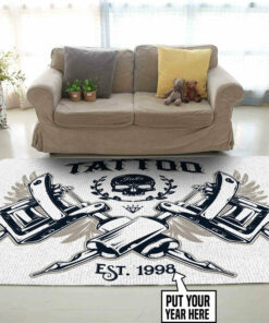 Personalized Tattoo Skull Rug
