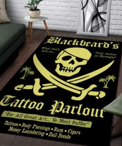 Black Beards Tattoo Parlour Area Rug
