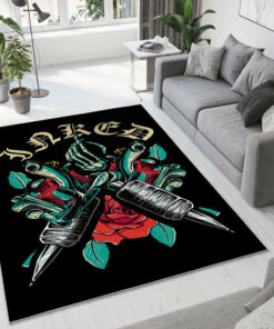 Inked Tattoo Rug For Living Room Bedroom