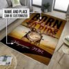 Personalized Motorcycle Born To Ride Rug