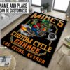 Personalized Custom Cycle Garage Rug