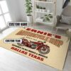 Personalized Motorcycle Shop Rug