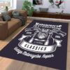 Vintage Motorcycle Repair Rug
