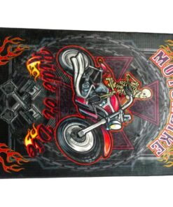 Motorbike Rider Or Die Area Rug