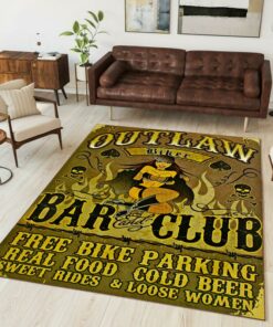 Outlaw Biker Bar And Club Rug