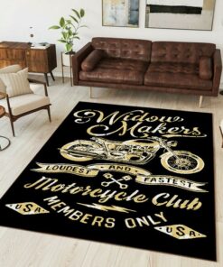 Widow Makers Motorcycle Club Members Only Rug