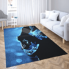 Bass Guitar In Blue Music Home Decor Area Rug