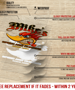 Alternative view of Personalized Speed And Chrome Hot Rod Shop Mr Horsepower Sticker
