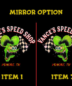 Personalized Rat Fink Door Art Lettering Set 02 Vinyl Stickers