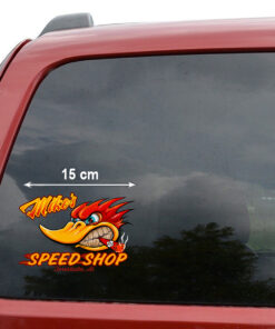 Hot Rod Garage Speed Shop Old School Mr Horsepower Vinyl Wrapped Decal 2Pcs
