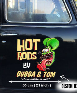 Personalized Hot Rod Rat Fink by Garage Stickers