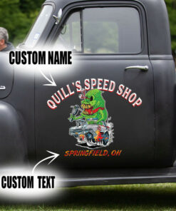 Personalized Rat Rod Set 02 Vinyl Stickers For Car Door