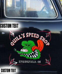 Rat Fink Hot Rod Pinstripe Car Door Art Set 02 Vinyl Wrapped Stickers