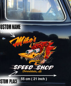 Scary Mr Horsepower Woodpecker Vinyl Decal