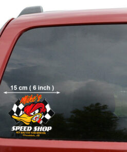Personalized Hot Rod Garage Speed Shop Hot Rod Duck Decals