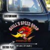 Personalized Speed Shop Hot Rod Woodpecker Vinyl Stickers