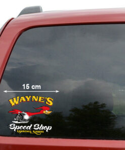 2 Pcs Personalized Hot Rod Garage Old School Vinyl Stickers