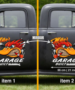 Personalized Kustom Kultrure Mr Horsepower Decal 2 Pcs For Car Door