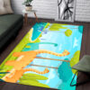 Dinosaurs Cartoon Composition Area Rug For Boy And Girl Room
