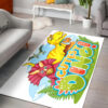 Cutest Cartoon Dinosaur Word Typography Area Rug For Nursery