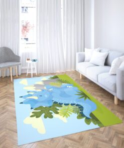 Cartoon Adorable Baby Dinosaur Area Rug For Kid Room