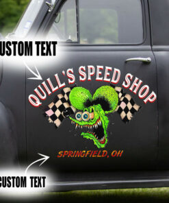 Personlaized Rat Fink Door Art Lettering Set 02 Vinyl Stickers