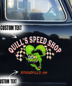 Personlaized Rat Fink Door Art Lettering Set 02 Vinyl Stickers