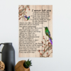 I Never Left You Hummingbird Poster Canvas Prints