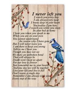 I Never Left You - Blue Jay Poster Canvas Print