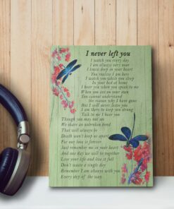 I Never Left You Flower Dragonfly Gallery Wrapped Canvas Prints